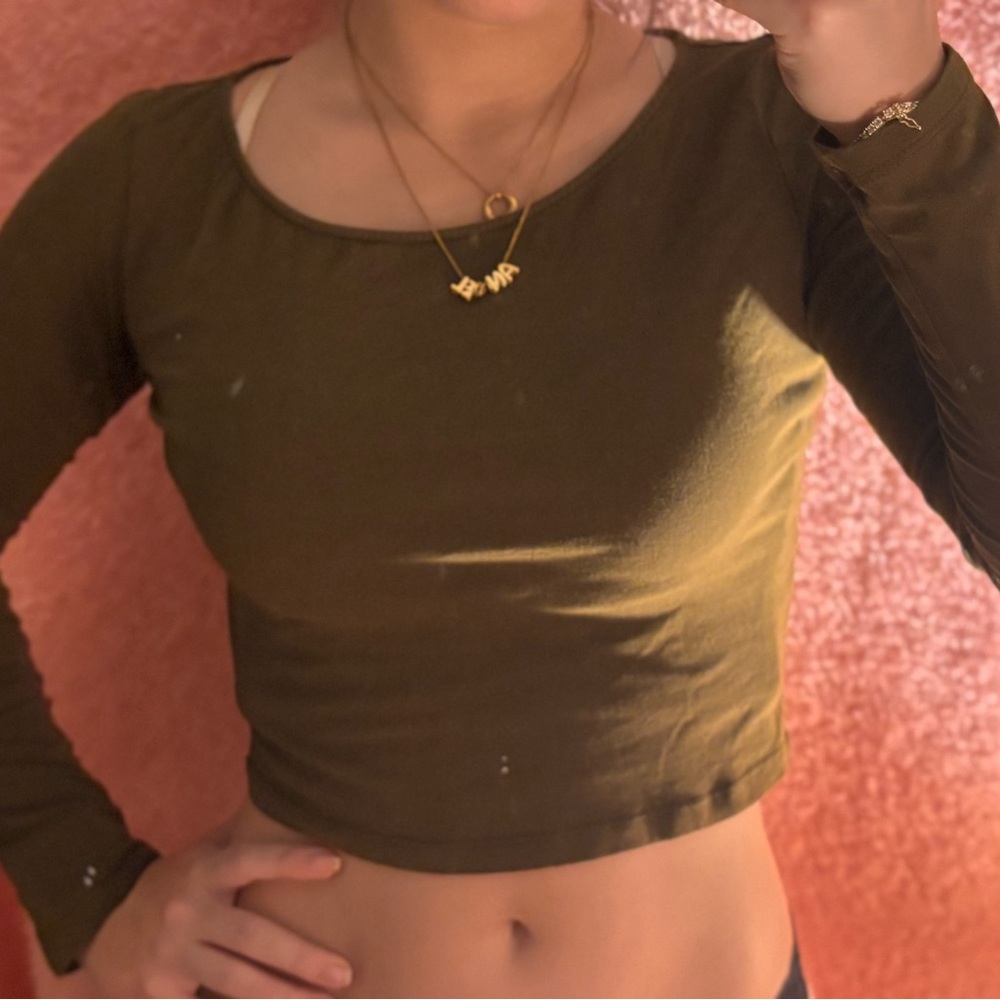 Forever 21 Olive Crop Top